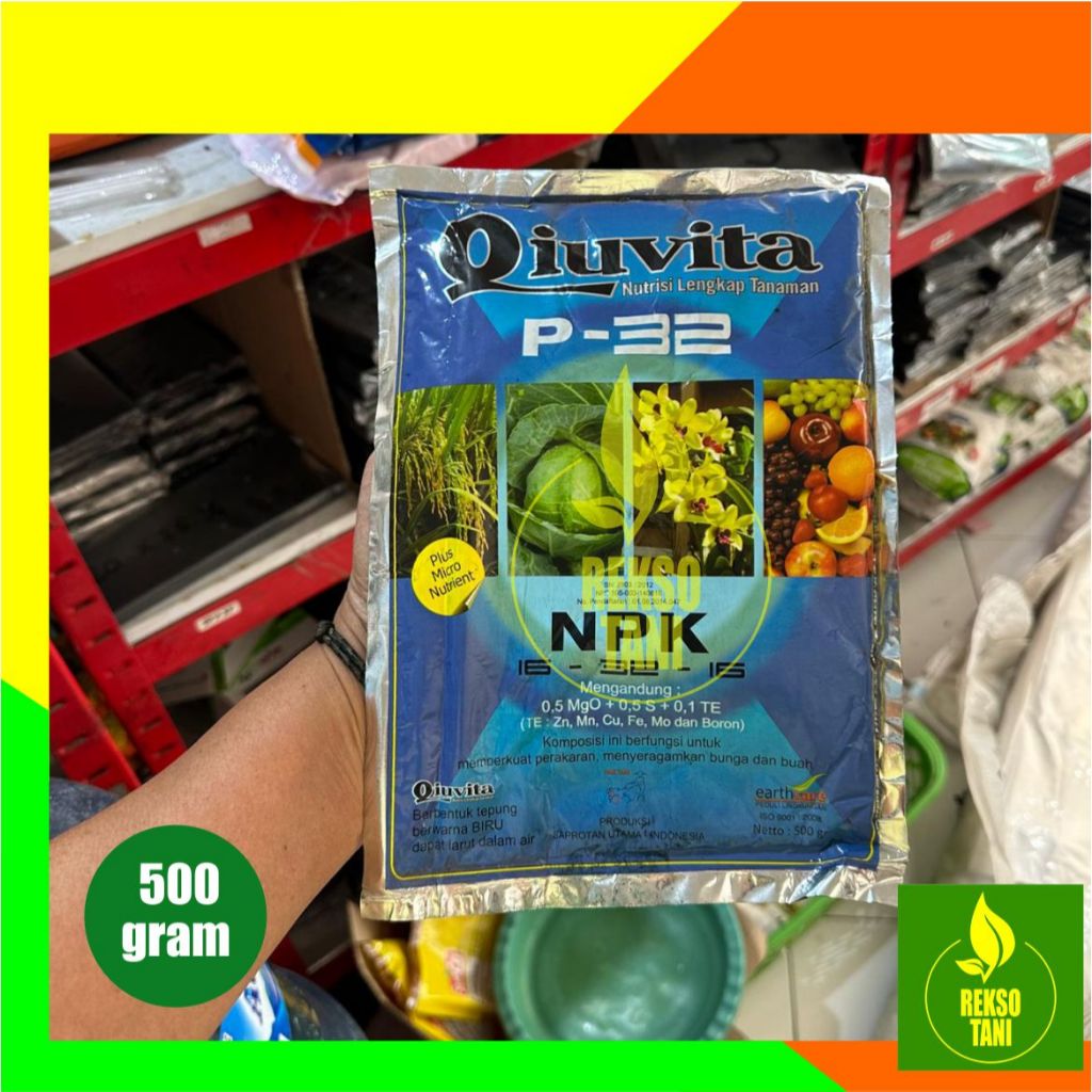 Pupuk Qiuvita biru P 32 500 gram