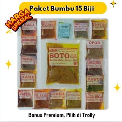 

[Pilih Bonus Premium] Bumbu Masak Machmudah 55 gr x 15 Pcs Bumbu Viral Bumbu Mahmudah - Bumbu Dapur - Bumbu Mahmudah Sidoarjo - Bumbu Dapur - Bumbu Instan - Bumbu Praktis Aman - Bumbu BMM