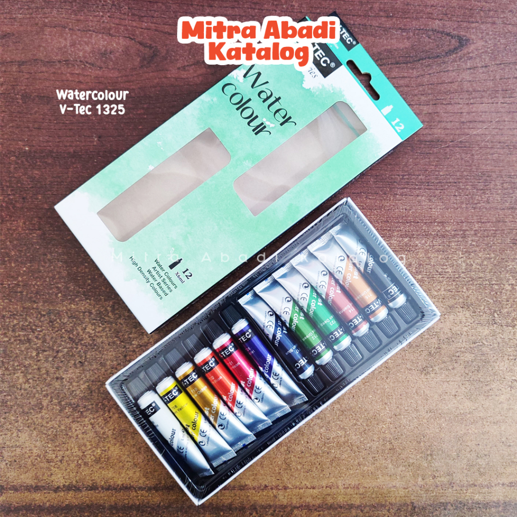 

CAT AIR V-TEC 13256 / WATERCOLOUR 6ML 12 WARNA VTEC WATER COLOUR ALAT LUKIS MELUKIS PEMULA & PROFESIONAL ALAT TULIS SEKOLAH KULIAH KANTOR ART MURAH / MITRA ABADI KATALOG JOGJA