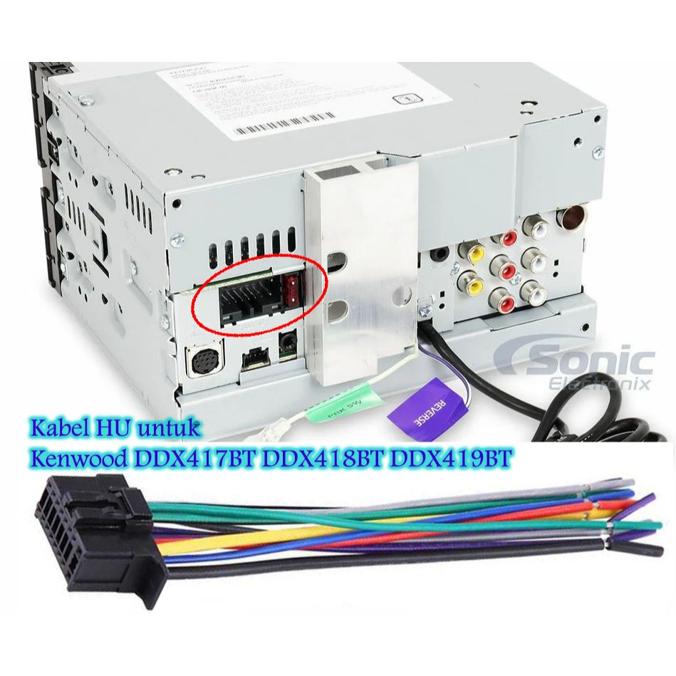 Kabel Soket HU Kenwood Tape DDX 417BT DDX 418BT DDX 419BT