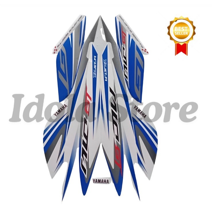 Stiker Striping Mio GT 2014 Merah Putih List Stiker Standar Mio GT 2014 Mio GT 2014