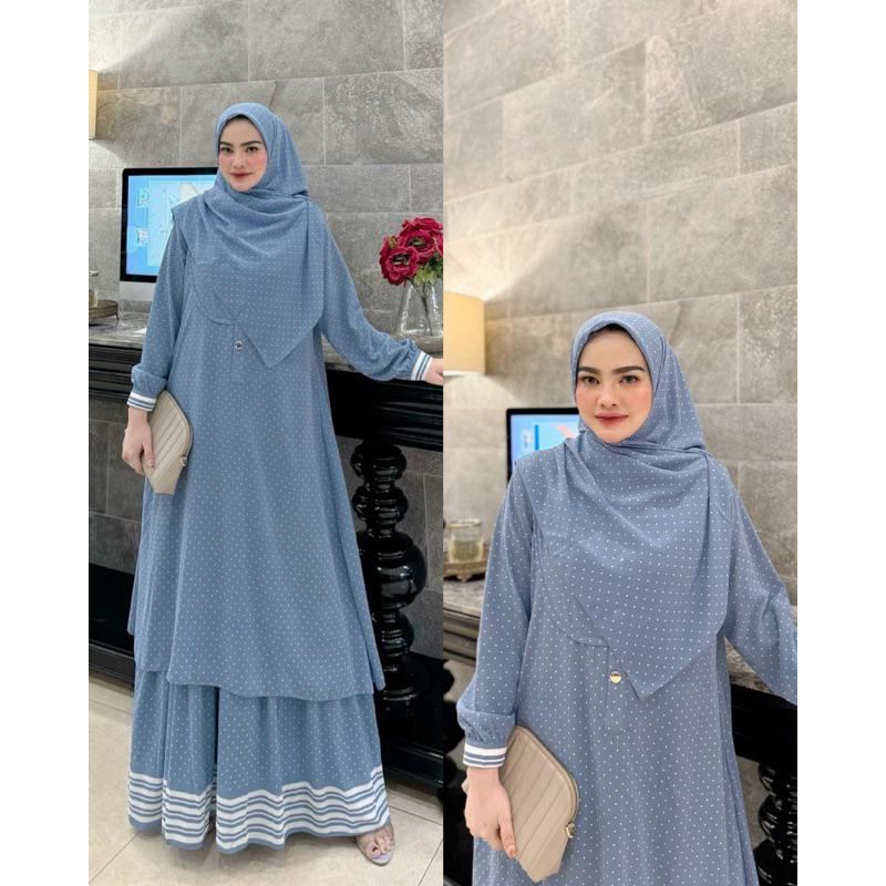 SET SCRAFT BAHAN BABYDOLL PRINTING KAYESA POLKADOT LD 110