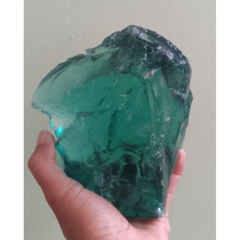 Batu Obsidian Bongkahan Biru Laut