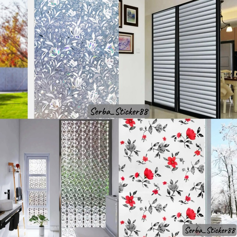 Stiker Kaca Jendela Sticker Kaca tidak Tembus Wallpaper Kaca Sudah ada Lem L122Cm