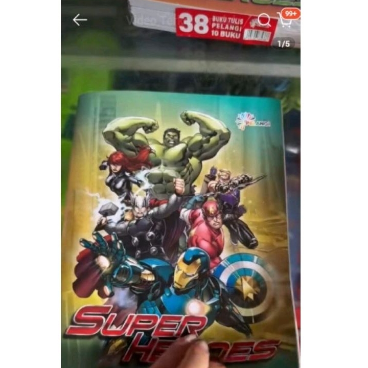 

Obral Buku Tulis Superhero 1 Pack (38) lembar 1 pack 10 buku