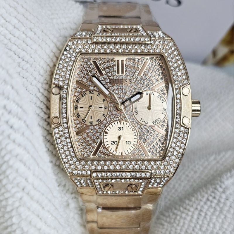Guess Raven GW0104L3 Original Chrono Day Date Aktif Free Box Ori