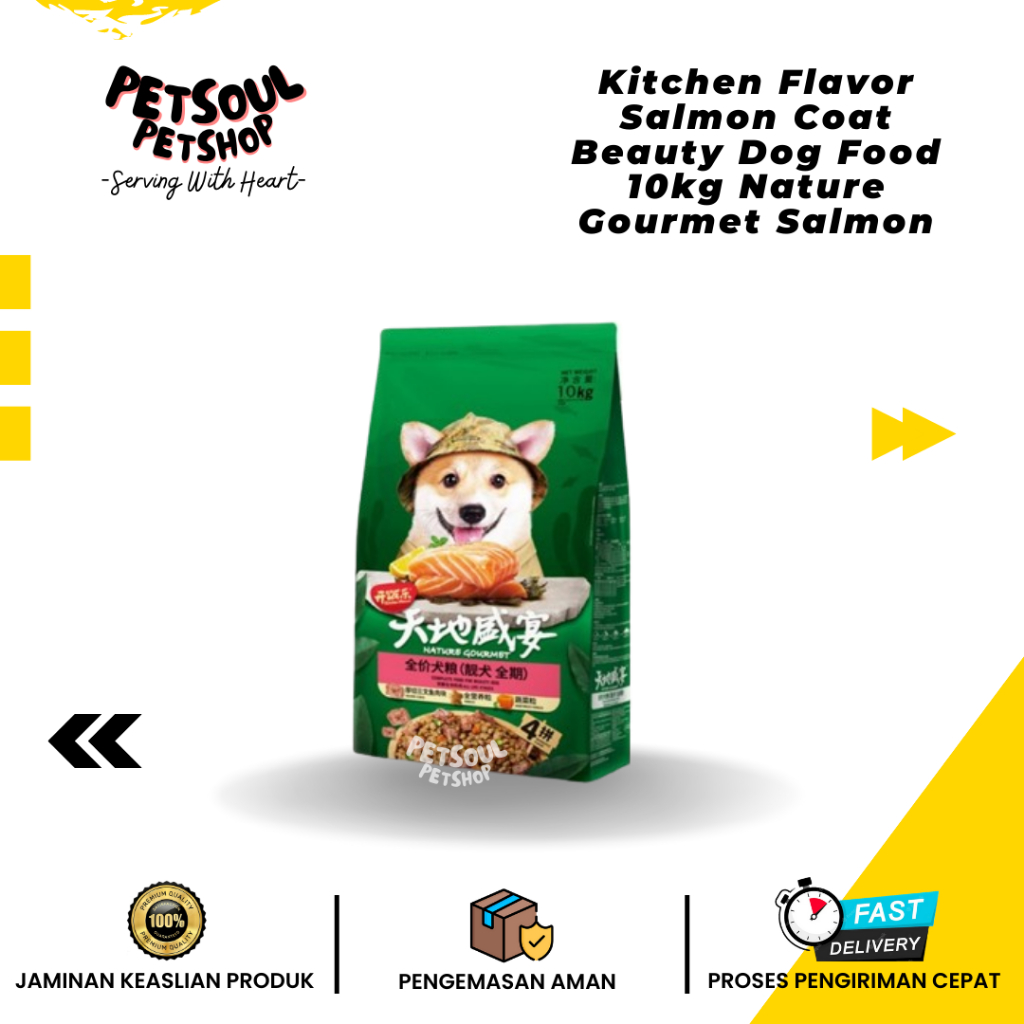 Kitchen Flavor Salmon Coat Beauty Dog Food 10kg Nature Gourmet Salmon