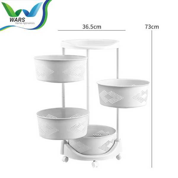 Rak Penyimpanan Dapur Sayuran Buah Tingkat Multifungsi