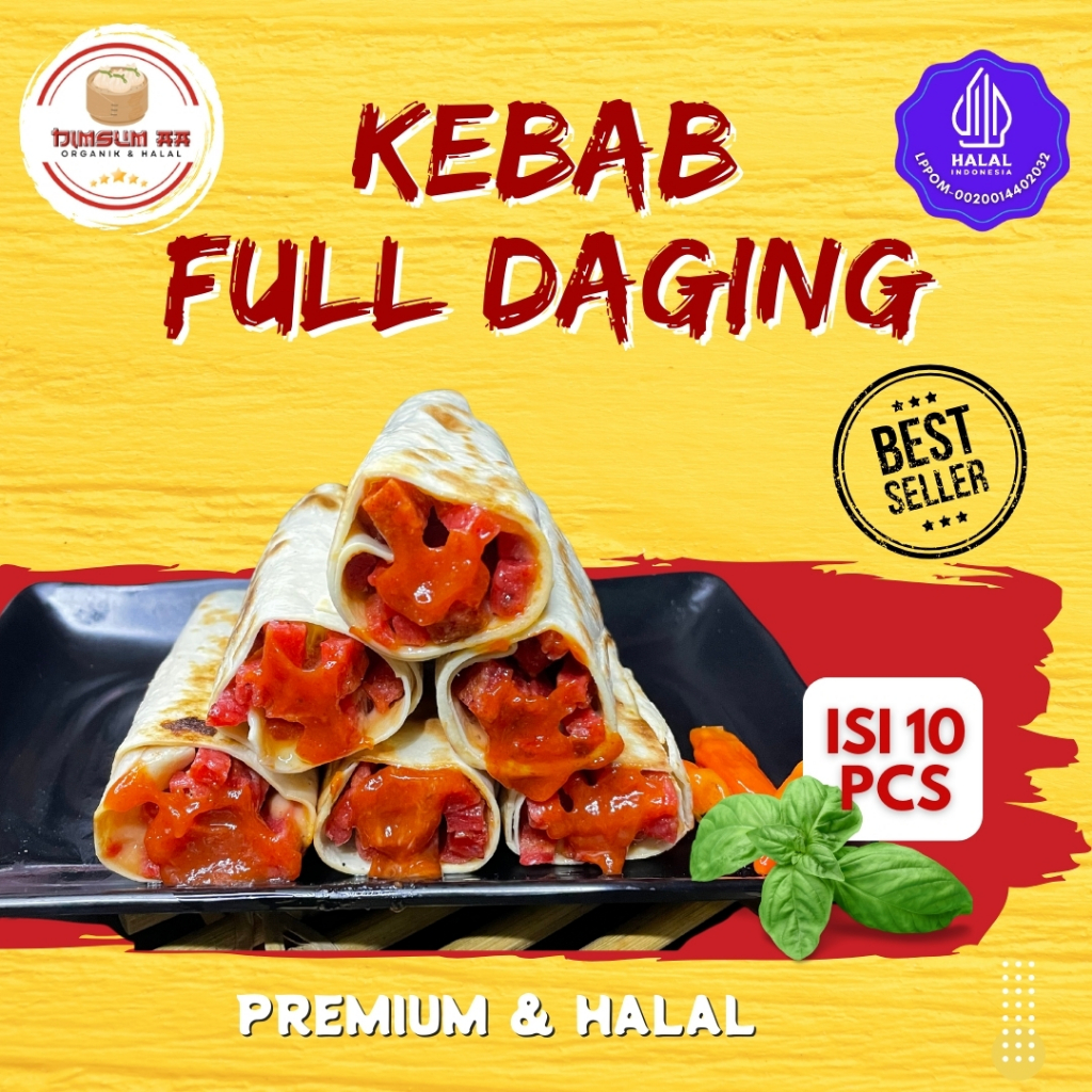 

Kebab Full Daging Isi 10Pcs Premium,Nikmat & Halal KEMASAN RANDOM