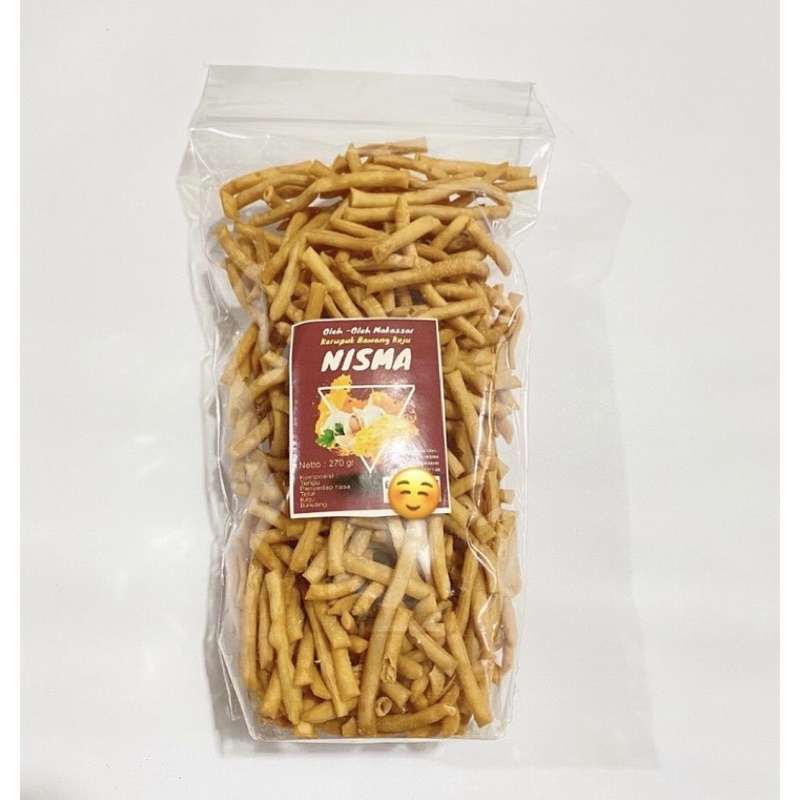 

Kerupuk Bawang Nisma/keripik bawang cemilan keripik bawang