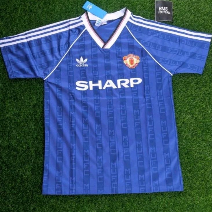 (RETRO JERSEY) Manchester United Away Blue 1988/1990 (S-XXL)