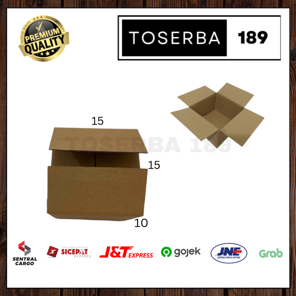 

kotak kardus box packing uk 15x15x10 SHEET POLOS