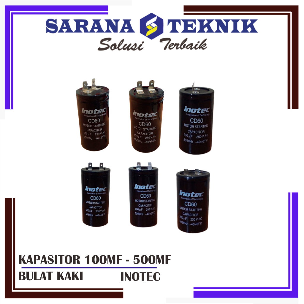 KAPASITOR BULAT 100MF 150MF 200MF 300MF 400MF 500MF INOTEC KUALITAS ATAS