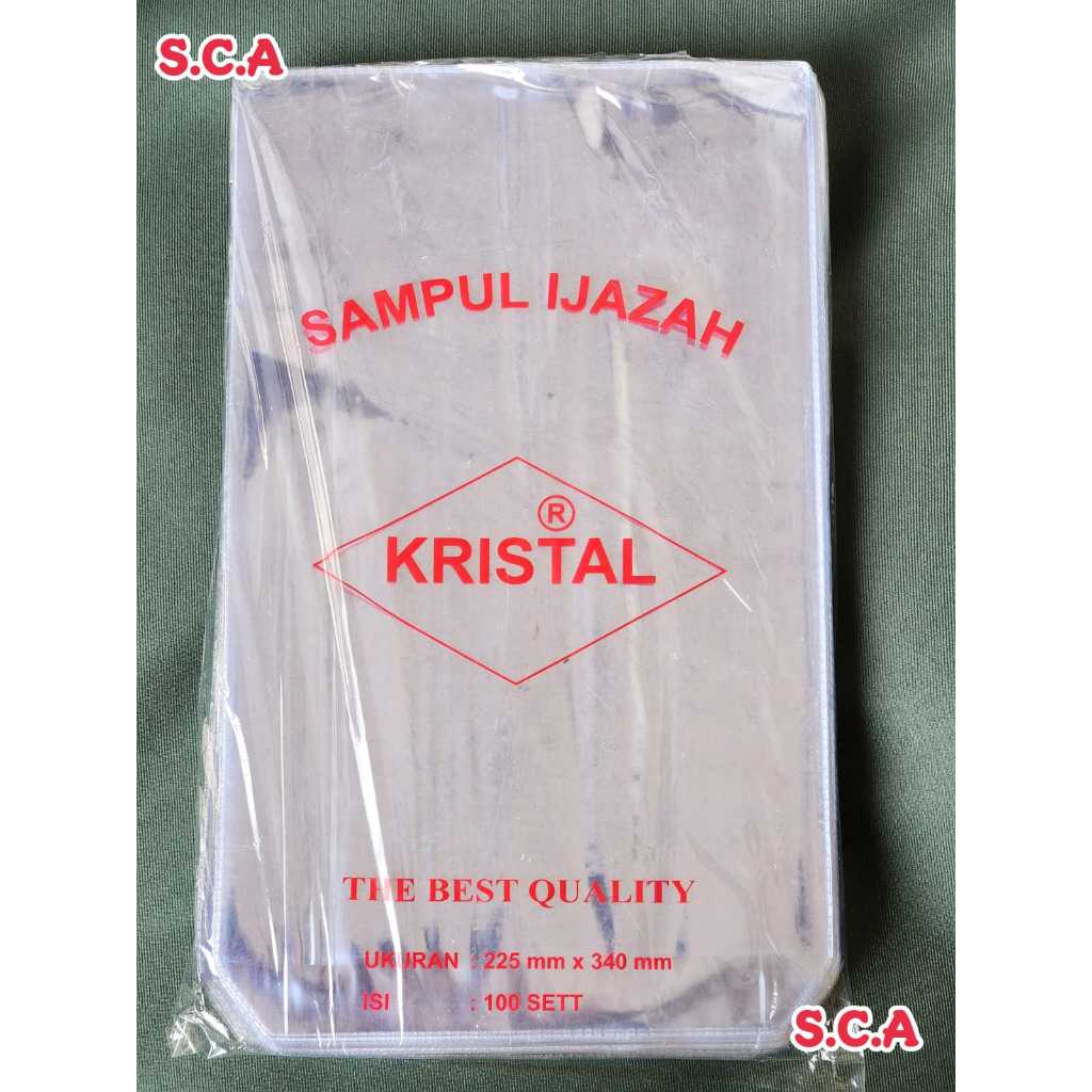 

Kantong atau sampul ijazah Bening Kristal ( 1 set isi 100 Lbr)