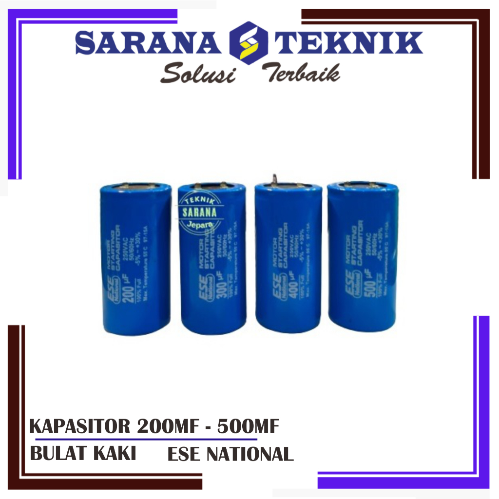 KAPASITOR BULAT 200MF 300MF 400MF 500MF ESE NATIONAL