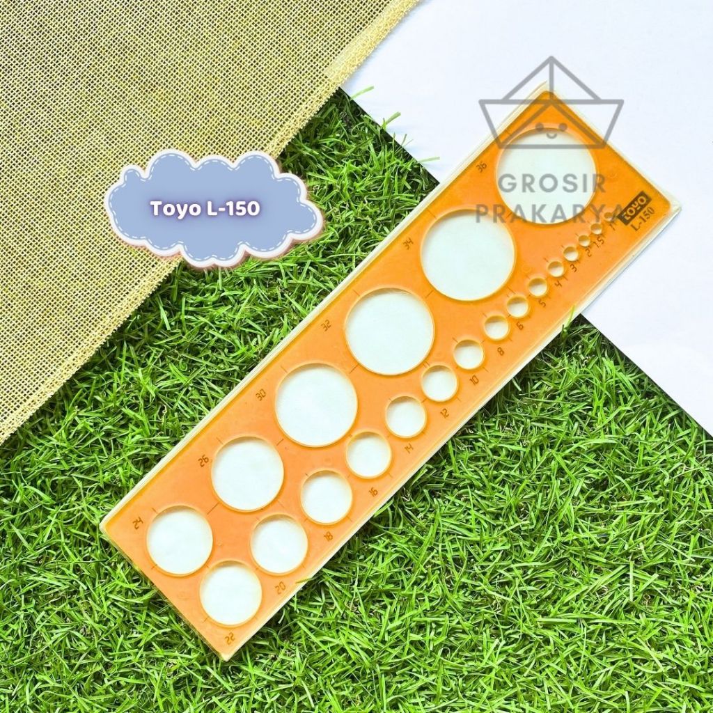 

Penggaris Bentuk Lingkaran Merk Toyo Bulat L150 L100 RANDOM Warna Warni Bahan Plastik Perlenglapan Peralatan Menggambar Gambar Pola Circle Stationery School Stuff Grosir Prakarya Malang