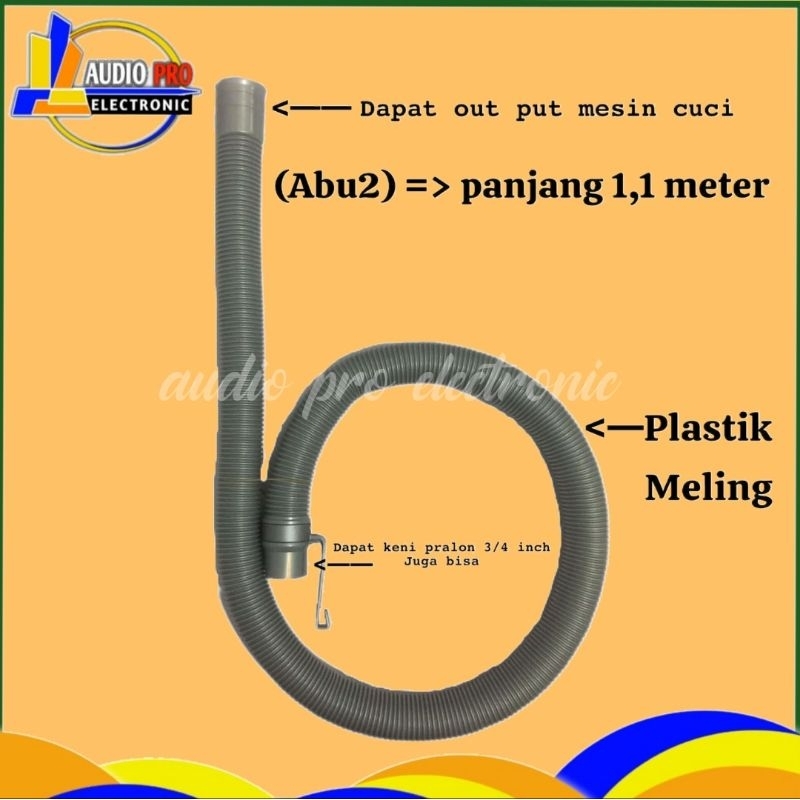SELANG MESIN CUCI PEMBUANGAN ABU ABU PENDEK