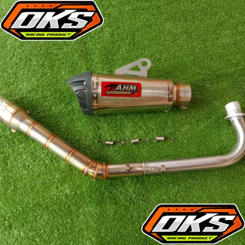 Knalpot Racing AHM Model Kolong Pnp Vega, Jupiter, Supra, Revo, Grand, Dll