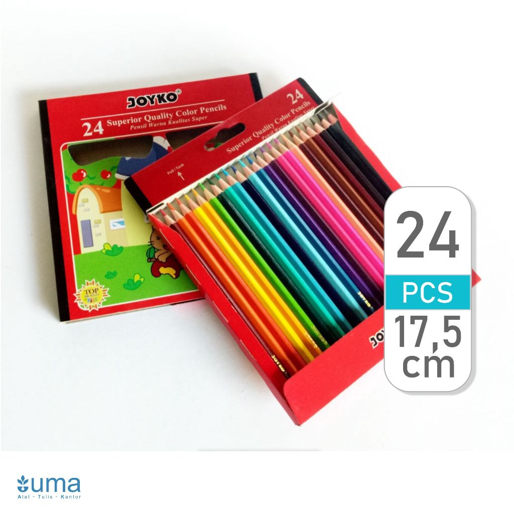 

Pensil Warna Joyko 24 Superior Quality Color Pencils CP-24PB