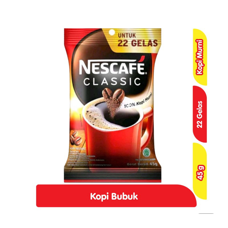 

Nescafe Kopi Klasik Bubuk Bag 45g