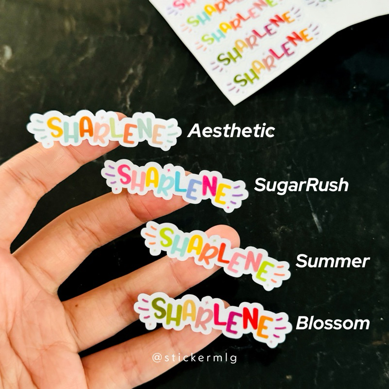 

STICKER LABEL NAMA PALETTE Edition Part 3 Cute Name Custom