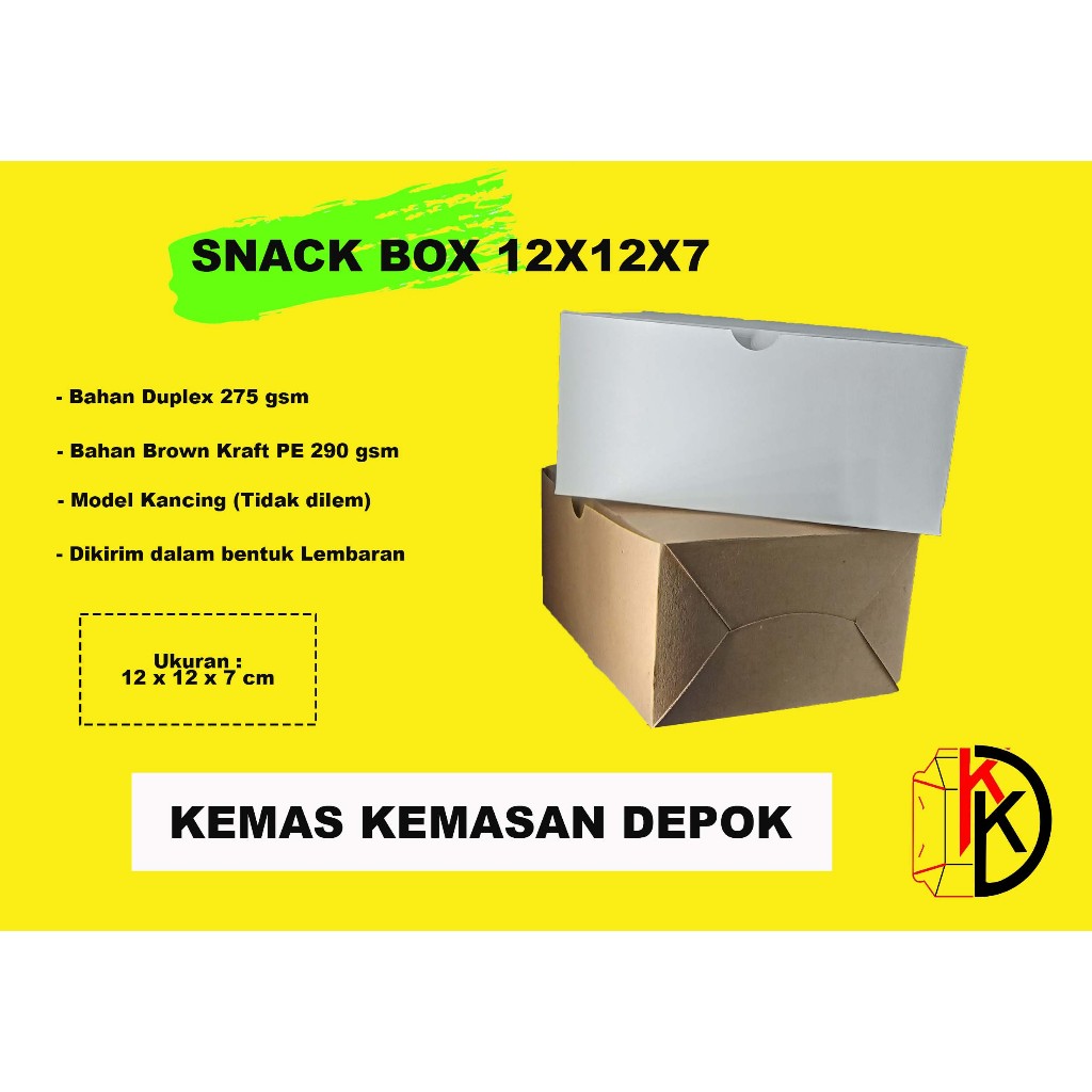 

Paper Snack Box 16x12x7,5 cm