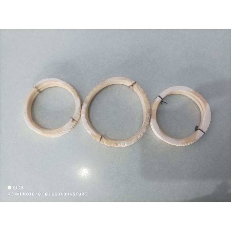 Gelang kerang laut india putih 1set 18cm