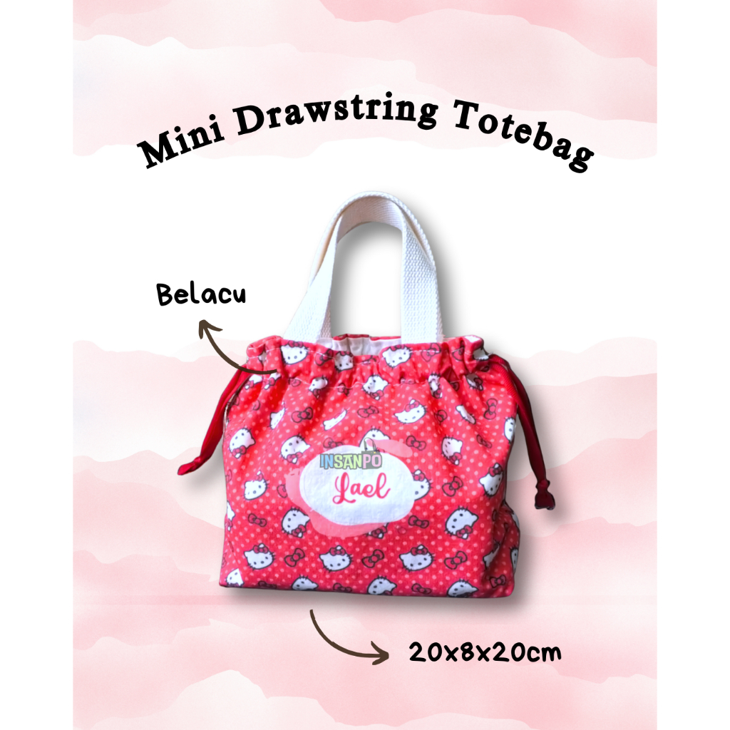 

[READY STOCK] Hello Kitty - Mini Drawstring Tote