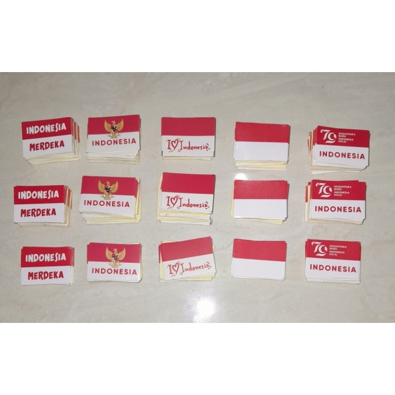 

STICKER PIPI MERAH PUTIH isi 50pcs / STICKER BENDERA