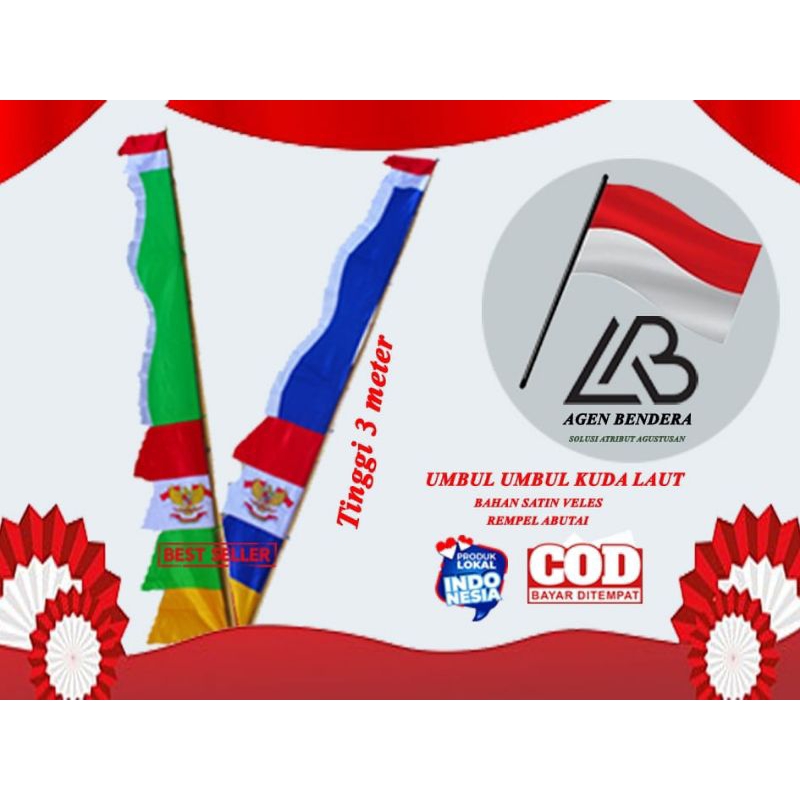 bendera kuda laut warna merah putih