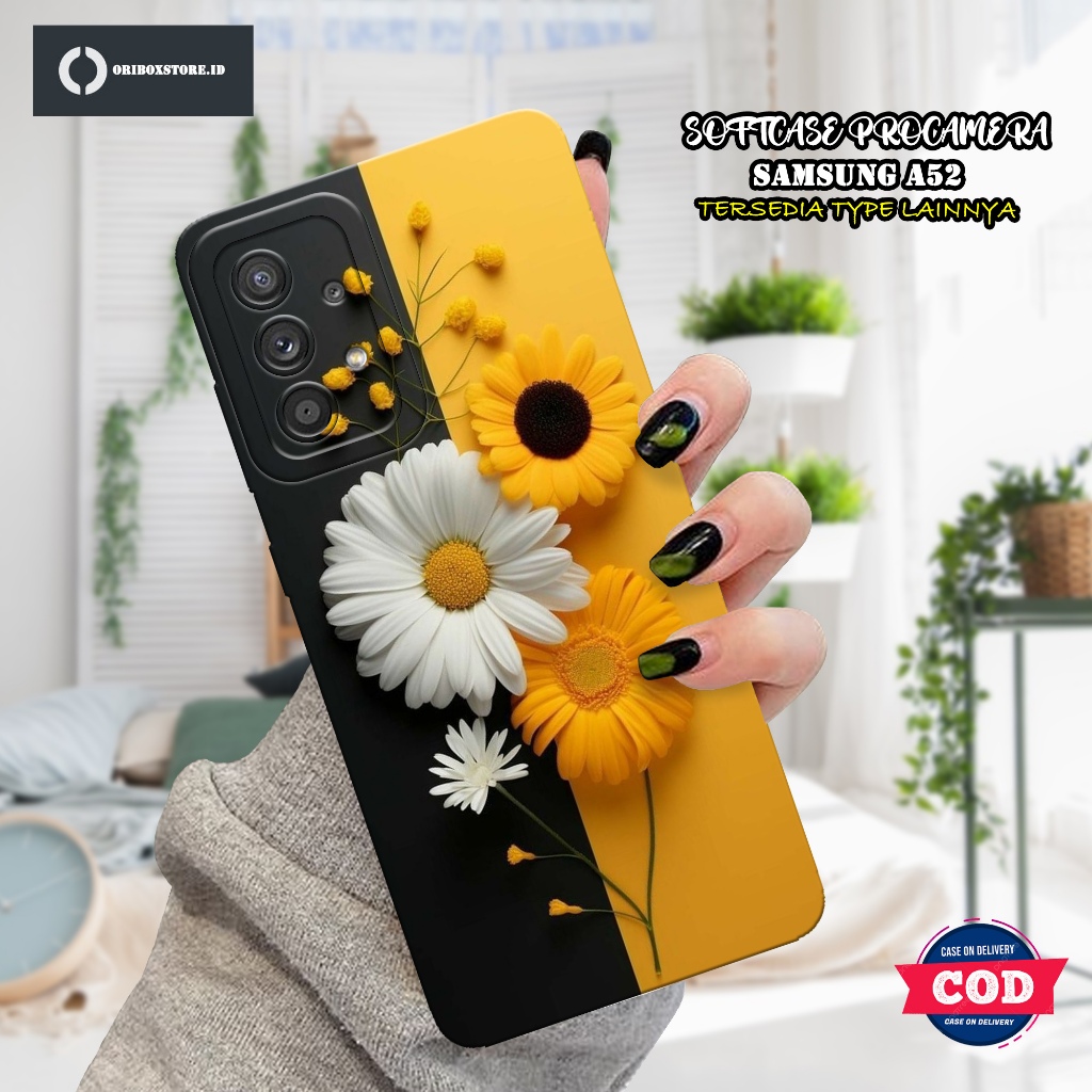 ORIBOXSTORE - Case SAMSUNG A52 Terbaru - Motif Bunga - Casing SAMSUNG A52 - Softcase SAMSUNG A52 - K