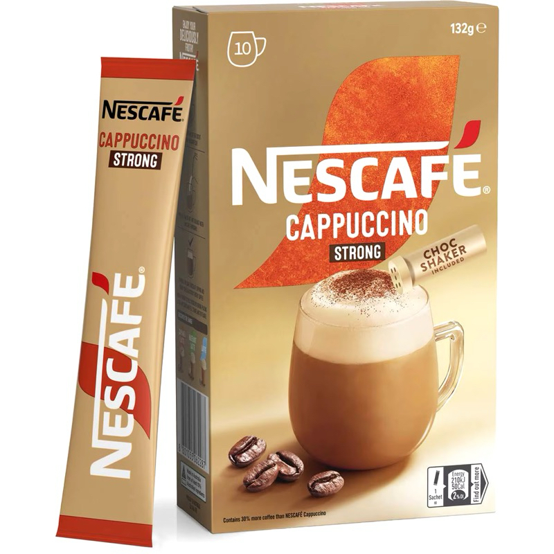 Nescafe Strong Cappuccino Coffee Sachets 10 Pack - Australia