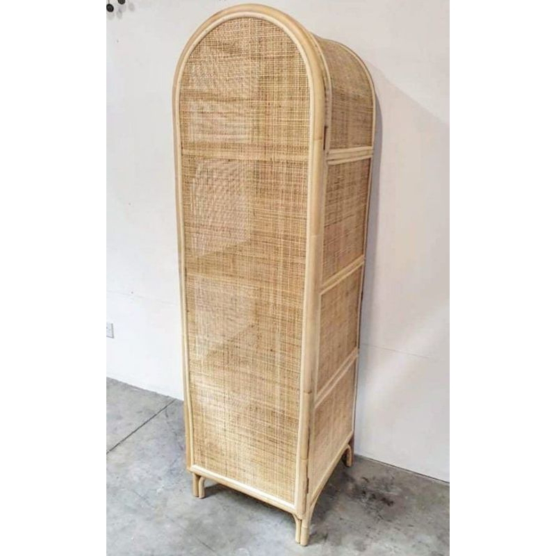 Lemari Pakaian Rotan Alami 1pintu