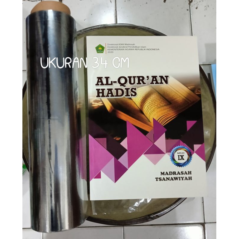 

H7Y Sampul Plastik Buku Bening Mika Roll Gulungan Besar Ukuran 34.27.25 Cm