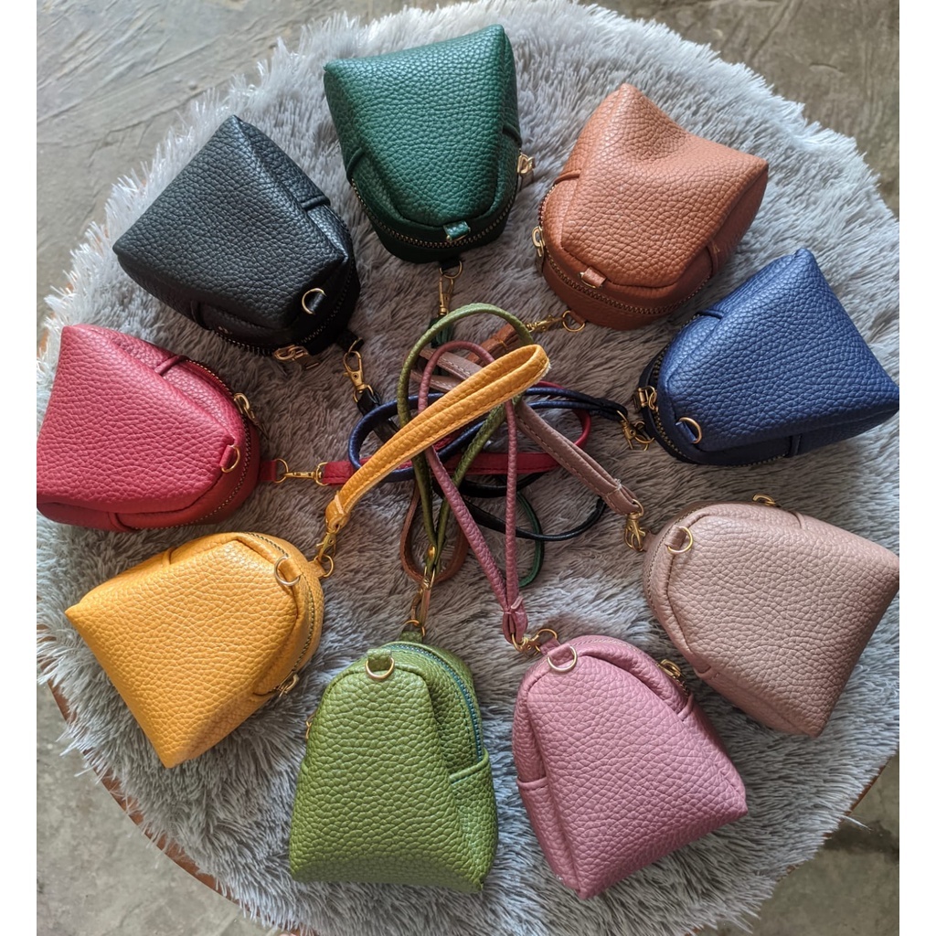 Dompet Papirut Kulit Jeruk Dompet Koin Wanita Motif Papirut Viral Dompet Koin Mini - Aline