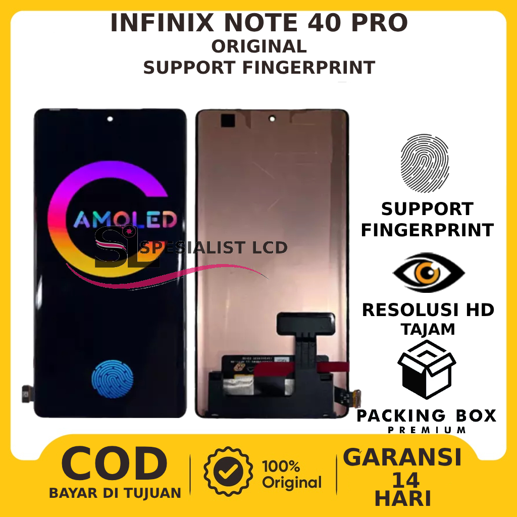 LCD INFINIX NOTE 40 PRO /X6850 SUPPORT FINGERPRINT ORIGINAL GARANSI