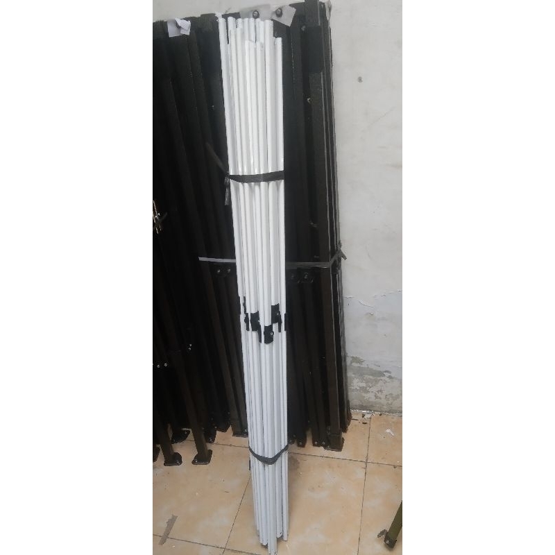 jari jari tenda lipat besi putih/rangka sialng nya harga satuan berbentuk silang atau besi sialng ny