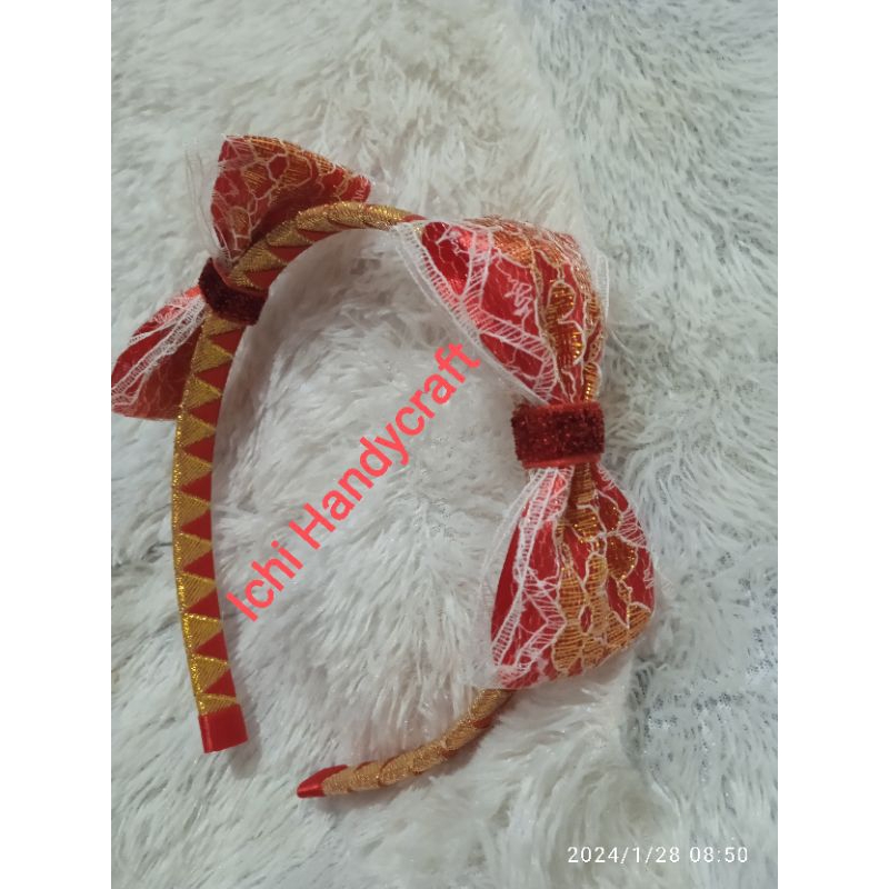 bando merah emas bando cny imlek