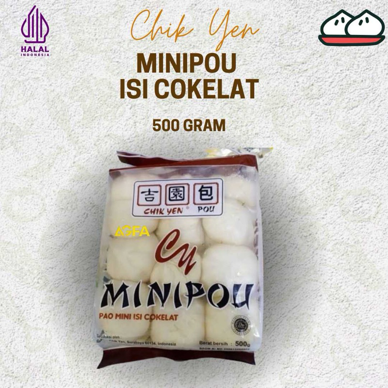 

CHIK YEN MINIPOU / Chikyen Minipou Cokelat / Chikyen Minipou Kacang Hijau / Bakpao