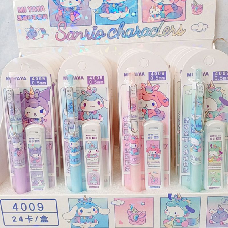 

Pensil Mekanik Sanrio My Melodi Kuromi Cinamorol Pochacho Labubu 0.5 mm
