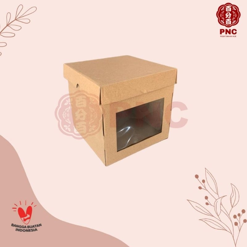 

BCC Box cake coklat tersedia grosir dan satuan. box kraft jendela plastik