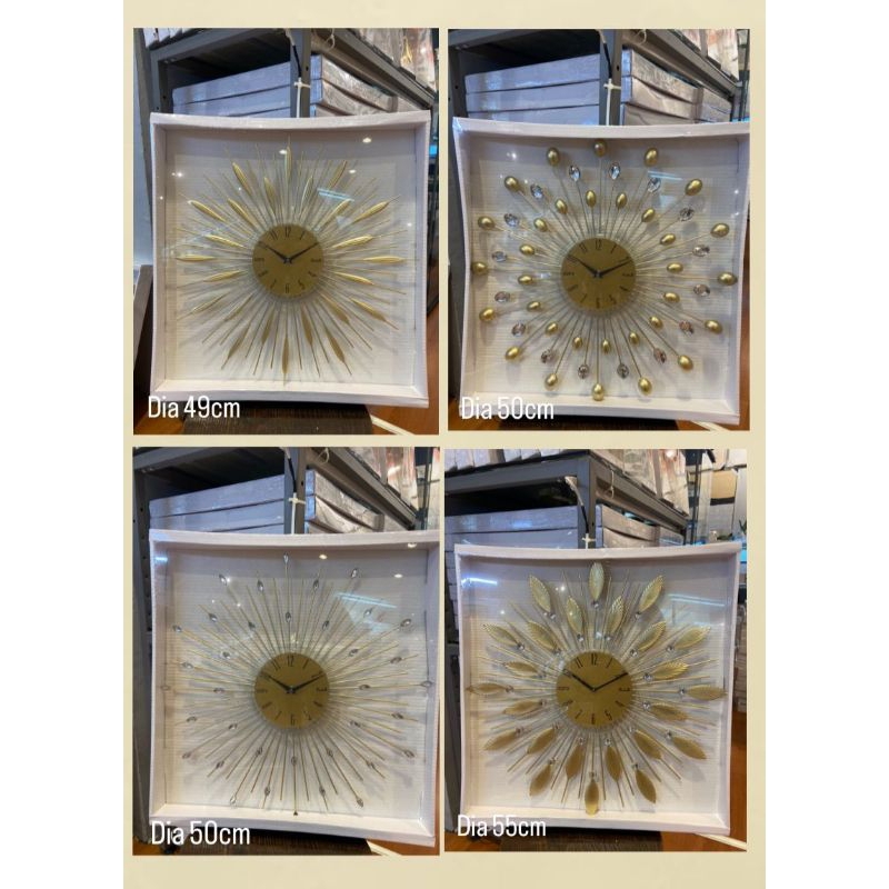 Informa jam hiasan dinding gold mewah