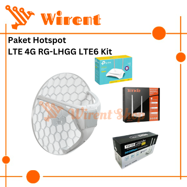 Paket Hotspot LTE 4G Mikrotik LHGG LTE6 kit + Wireless Router Indoor Siap Pakai