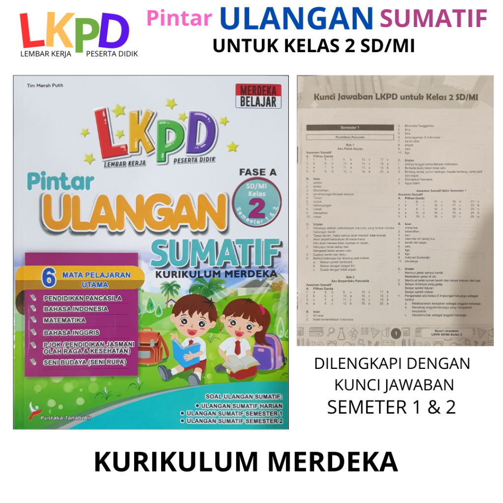 

LKPD - PINTAR ULANGAN SUMATIF Kelas 1,2,3,4,5 dan 6 SD/MI ( Lembar Kerja Peserta Didik )