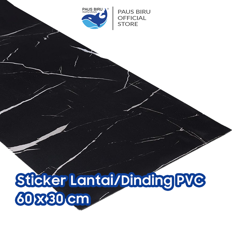 Paus Biru - Sticker Lantai/Dinding Vinyl Marble 30 x 60/Vinyl Marbel Granit / Stiker Keramik B13