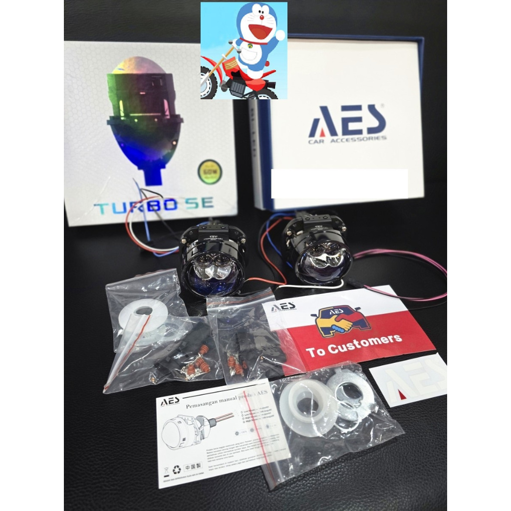 Projie biled bullaes turbo se 60watt sepasang double laser universal DR