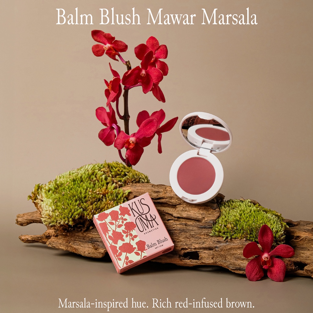 KUSUMA Balm Blush Mawar Marsala