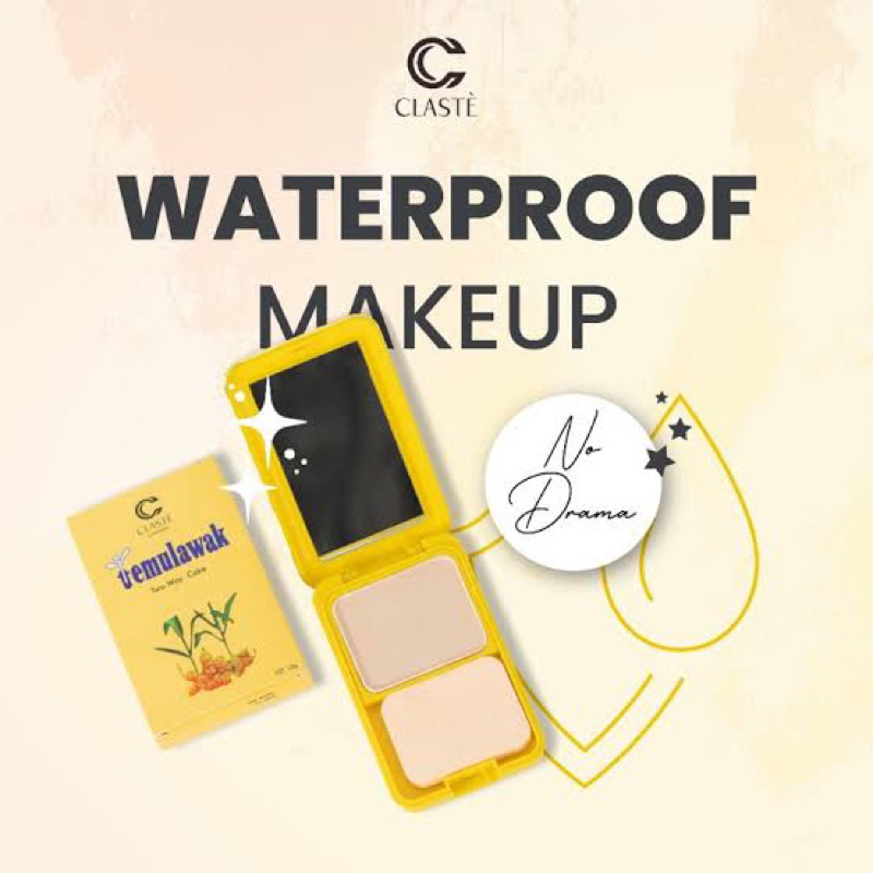 AtigaBeauty // Claste Bedak Temulawak / Collagen Two Way Cake Original - Bedak Collagen