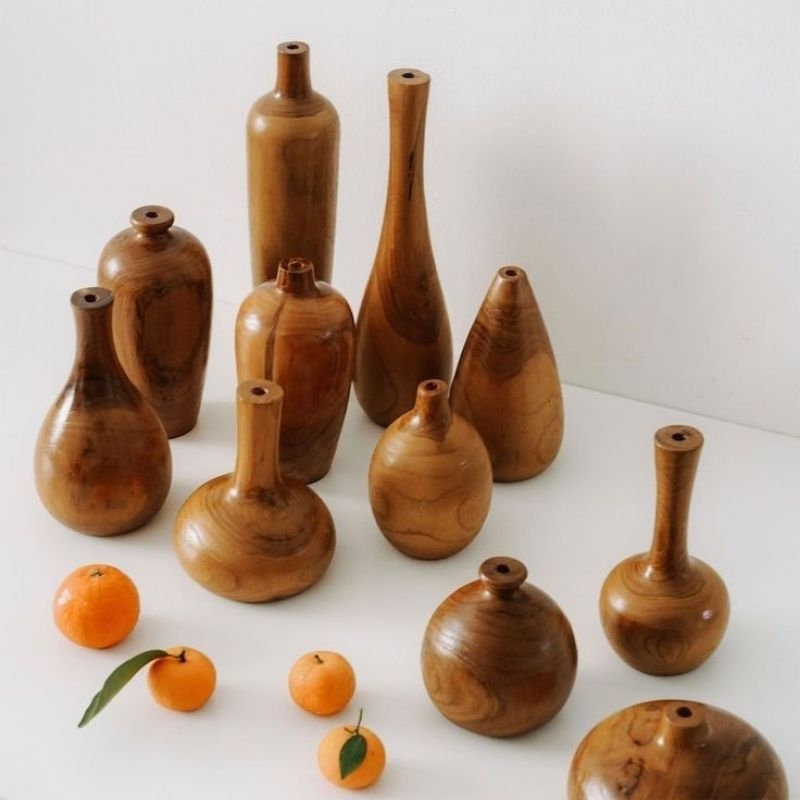 vas bunga kayu/vas bunga kayu jati /vas kayu jati/vas kayu jati murah/vas bunga murah