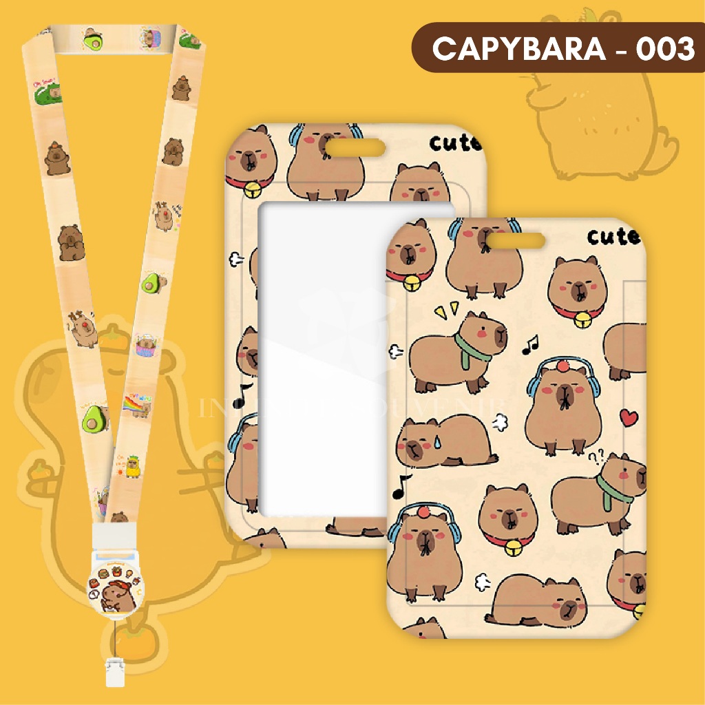 

ATH (N017) ID Card Holder Tali Yoyo Capybara / Nametag Yoyo Kapibara / Card Holder Yoyo / Hewan Lucu